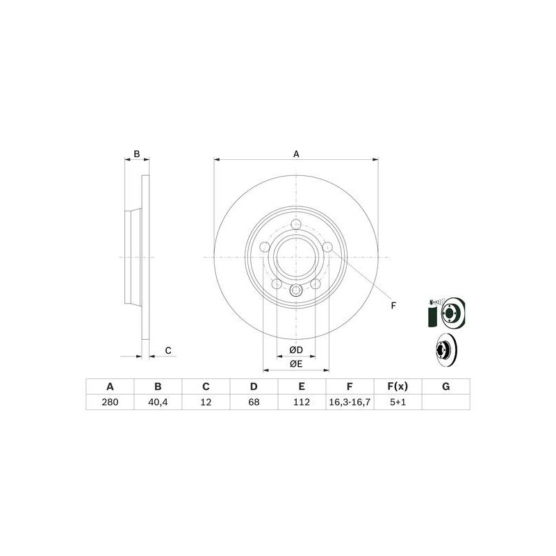 Disque de frein à l'unité BOSCH