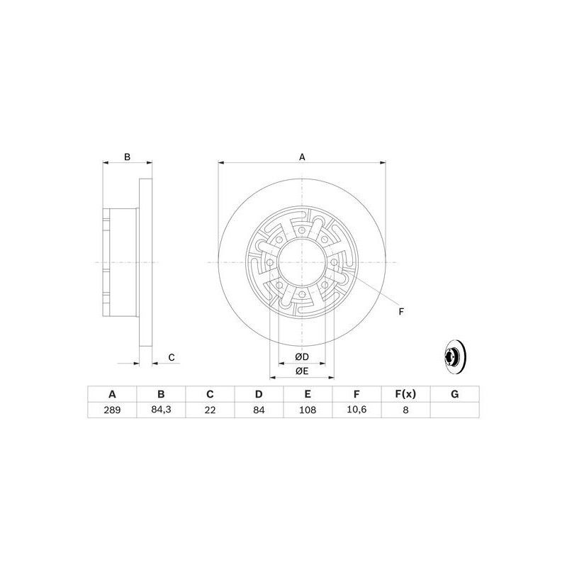Disque de frein à l'unité BOSCH
