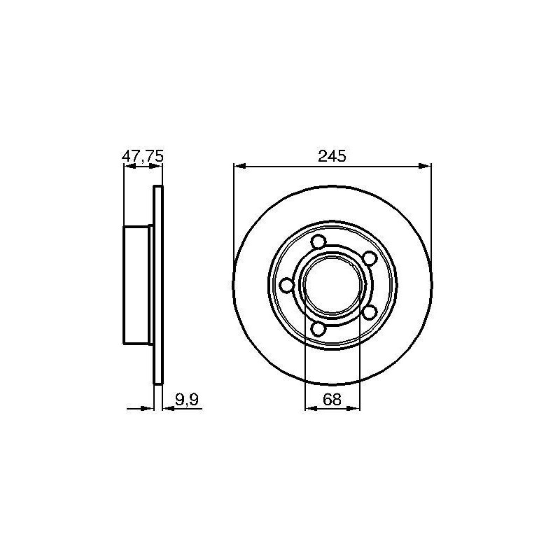Disque de frein à l'unité BOSCH