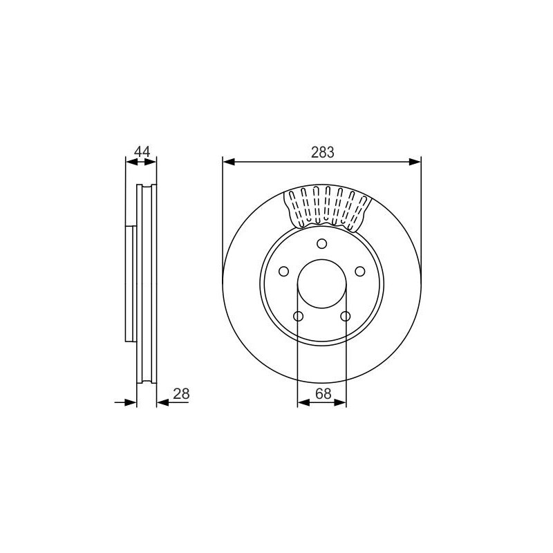 Disque de frein à l'unité BOSCH