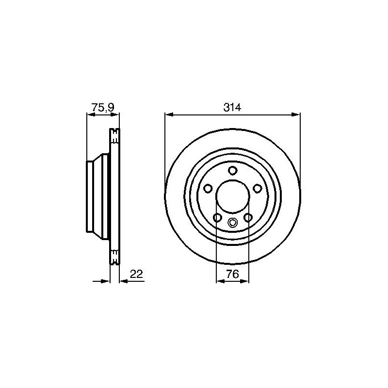 Disque de frein à l'unité BOSCH