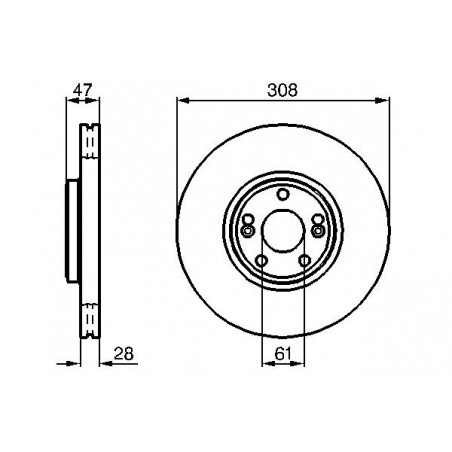Disque de frein à l'unité BOSCH