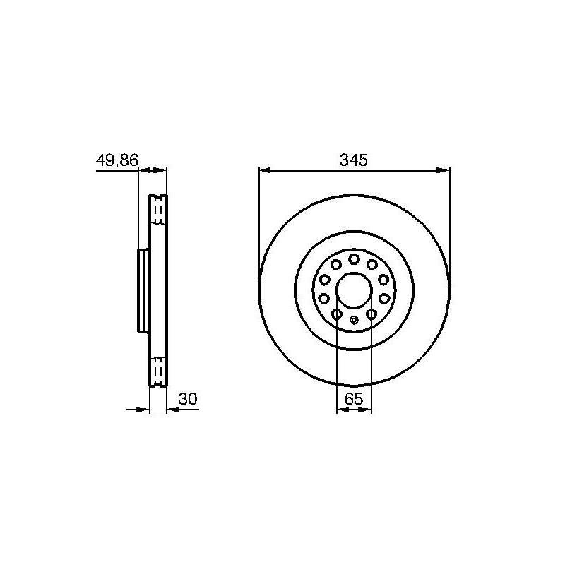 Disque de frein à l'unité BOSCH
