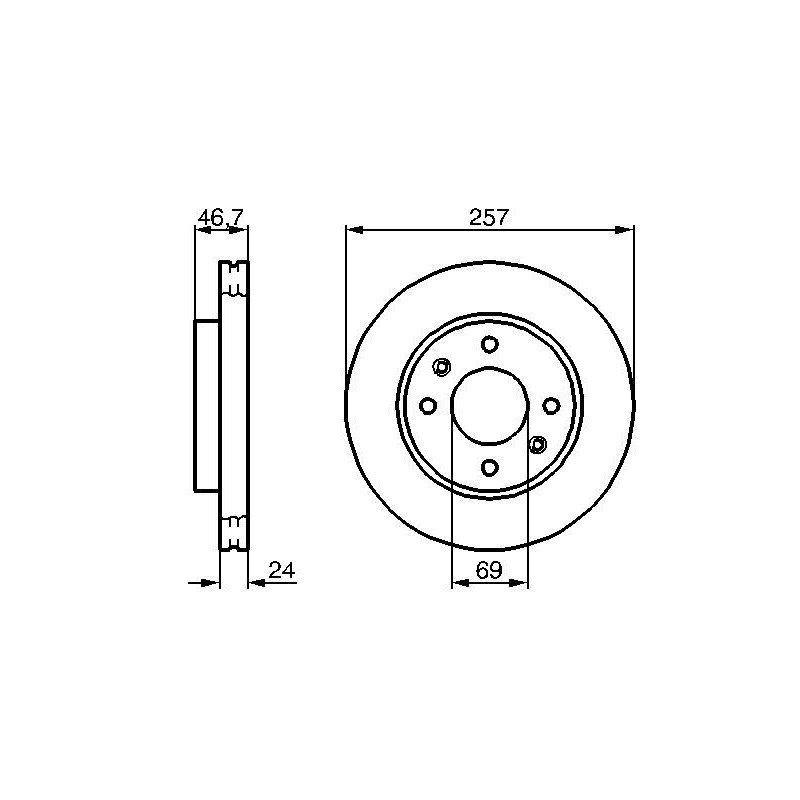 Disque de frein à l'unité BOSCH