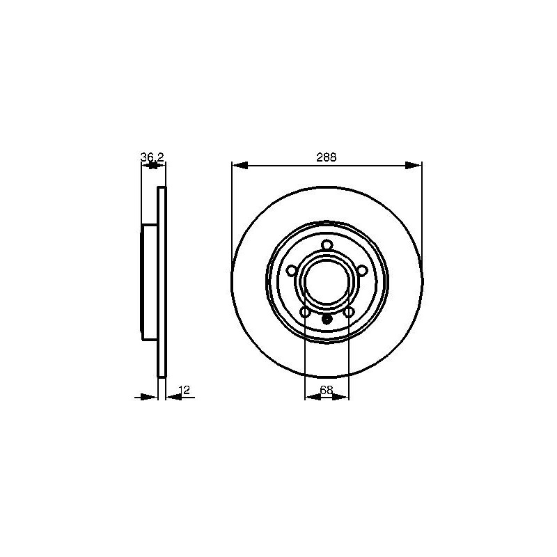 Disque de frein à l'unité BOSCH