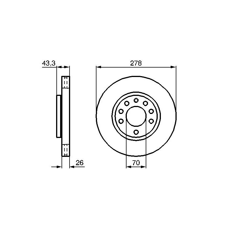 Disque de frein à l'unité BOSCH