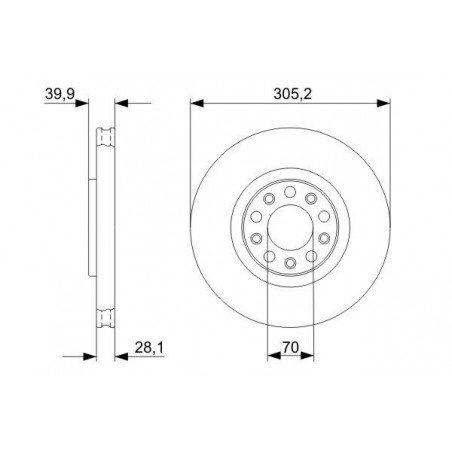 Disque de frein à l'unité BOSCH