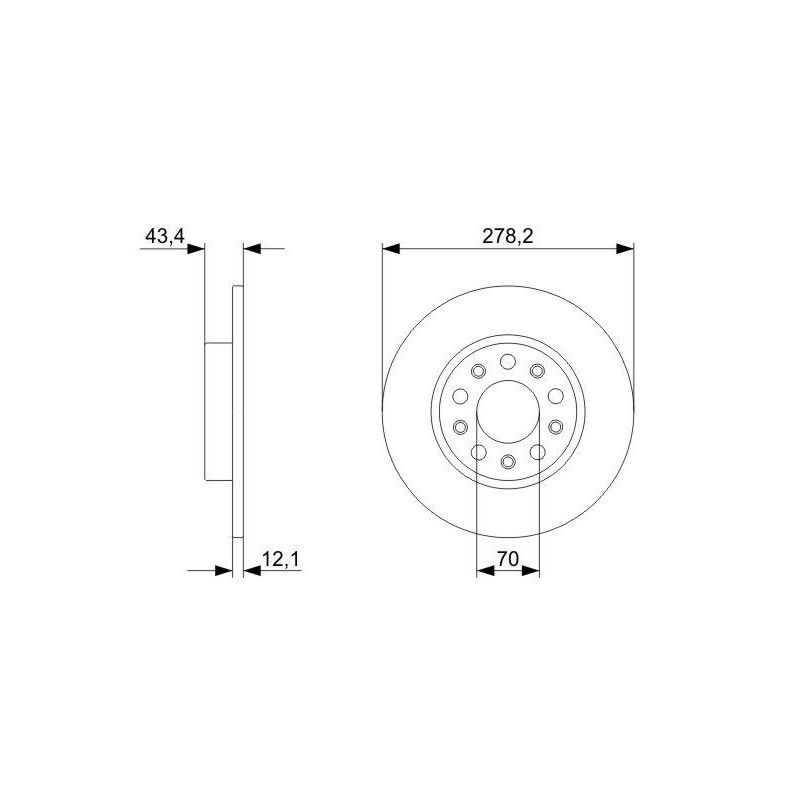 Disque de frein à l'unité BOSCH