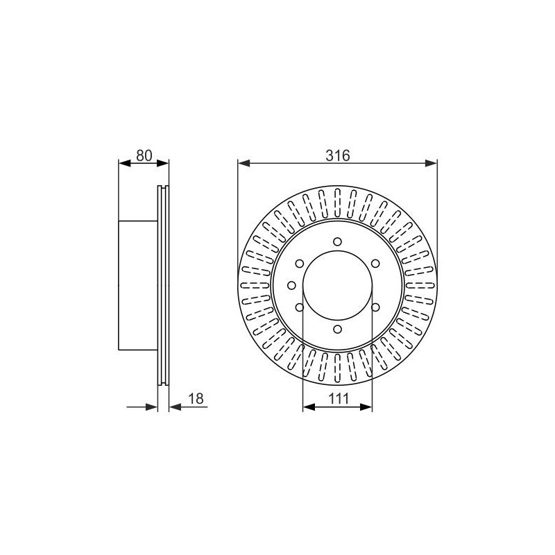 Disque de frein à l'unité BOSCH