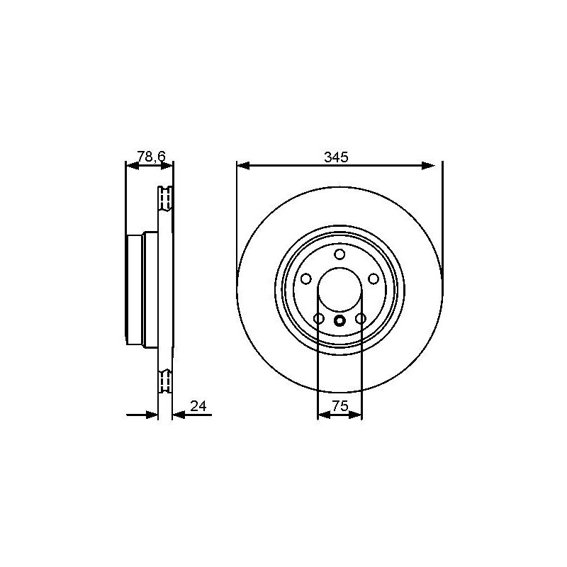 Disque de frein à l'unité BOSCH