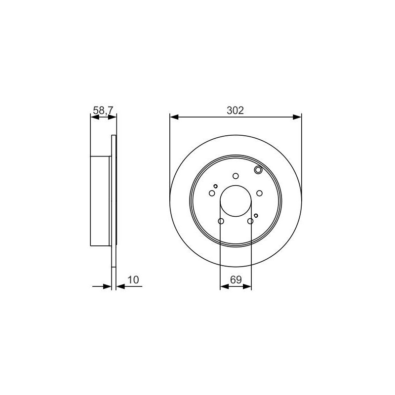 Disque de frein à l'unité BOSCH
