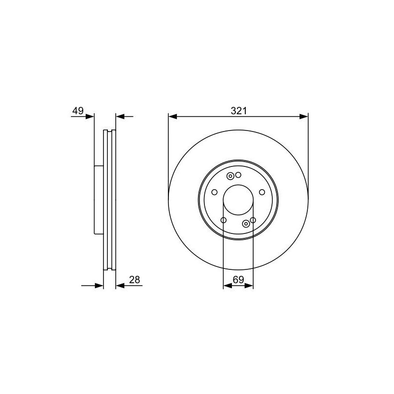 Disque de frein à l'unité BOSCH