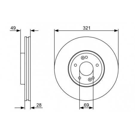 Disque de frein à l'unité BOSCH