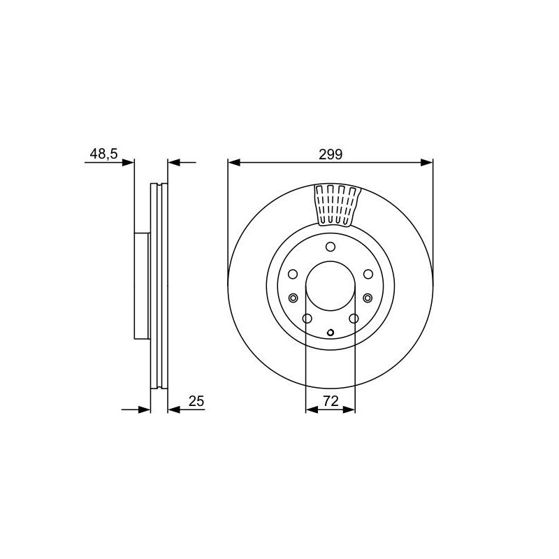 Disque de frein à l'unité BOSCH
