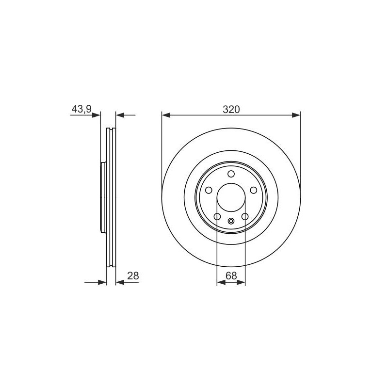 Disque de frein à l'unité BOSCH