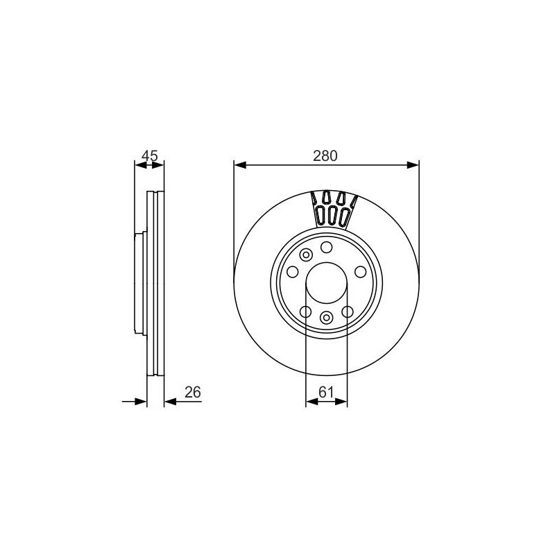 Disque de frein à l'unité BOSCH