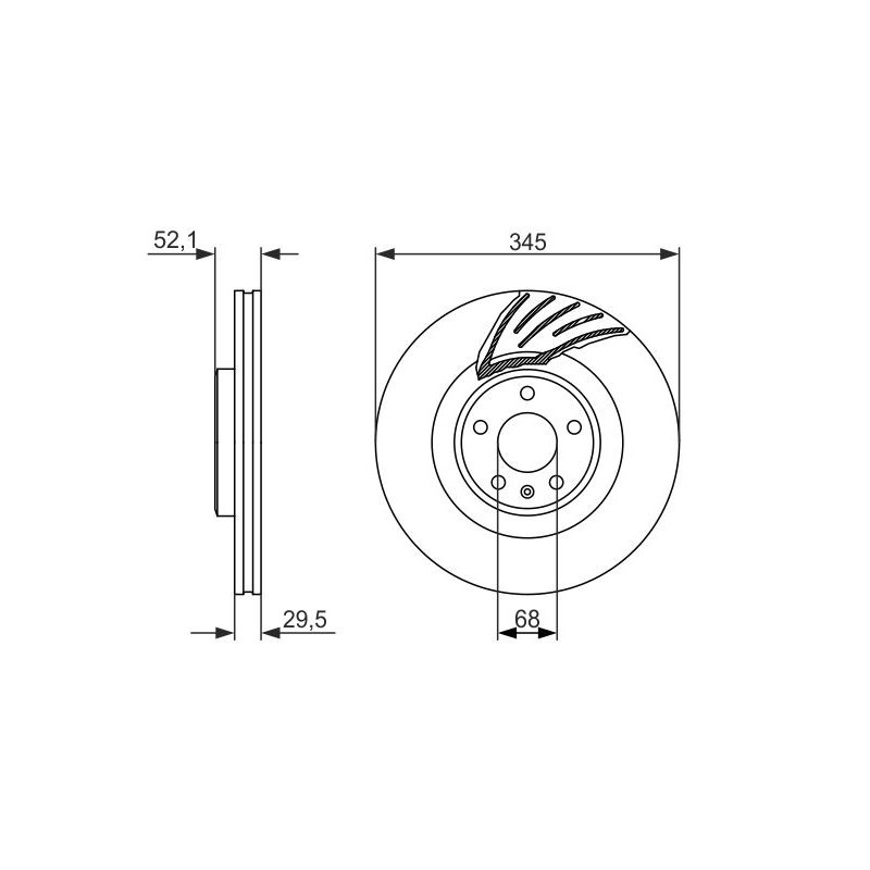 Disque de frein à l'unité BOSCH