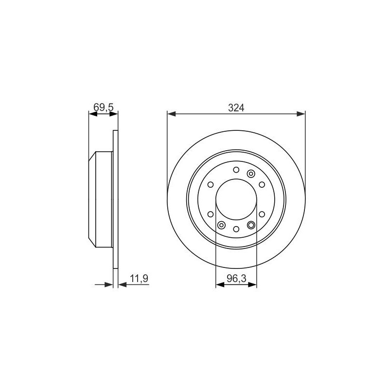Disque de frein à l'unité BOSCH
