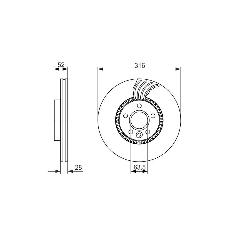 Disque de frein à l'unité BOSCH