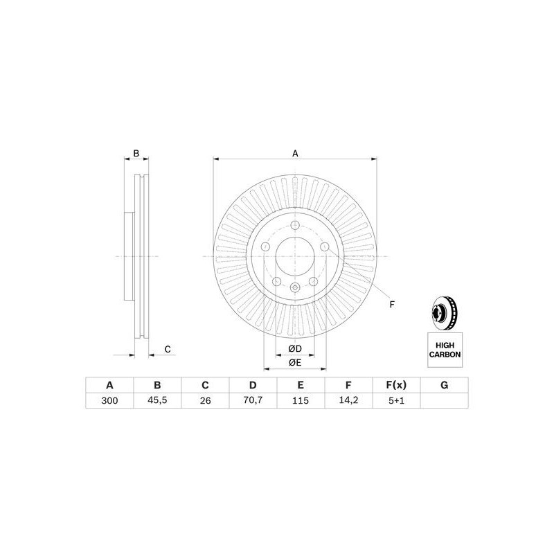 Disque de frein à l'unité BOSCH
