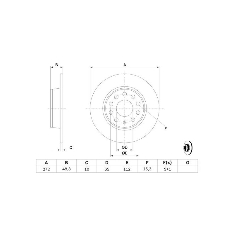 Disque de frein à l'unité BOSCH