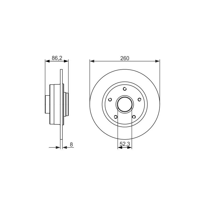 Disque de frein à l'unité BOSCH