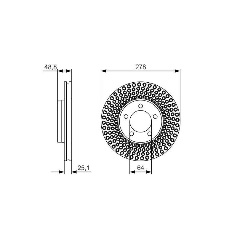 Disque de frein à l'unité BOSCH
