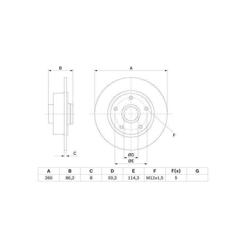 Disque de frein à l'unité BOSCH