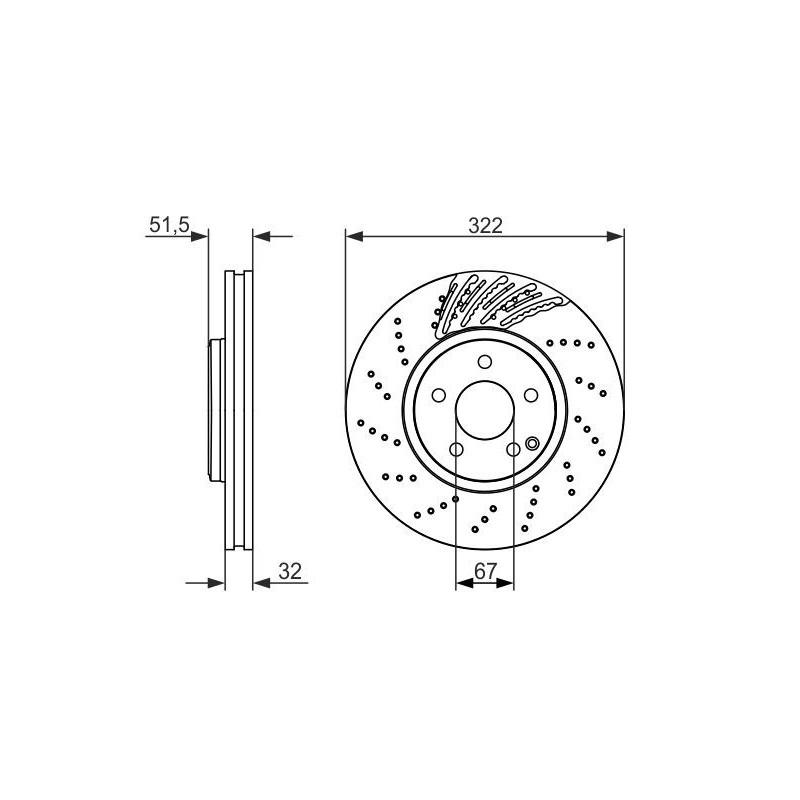 Disque de frein à l'unité BOSCH
