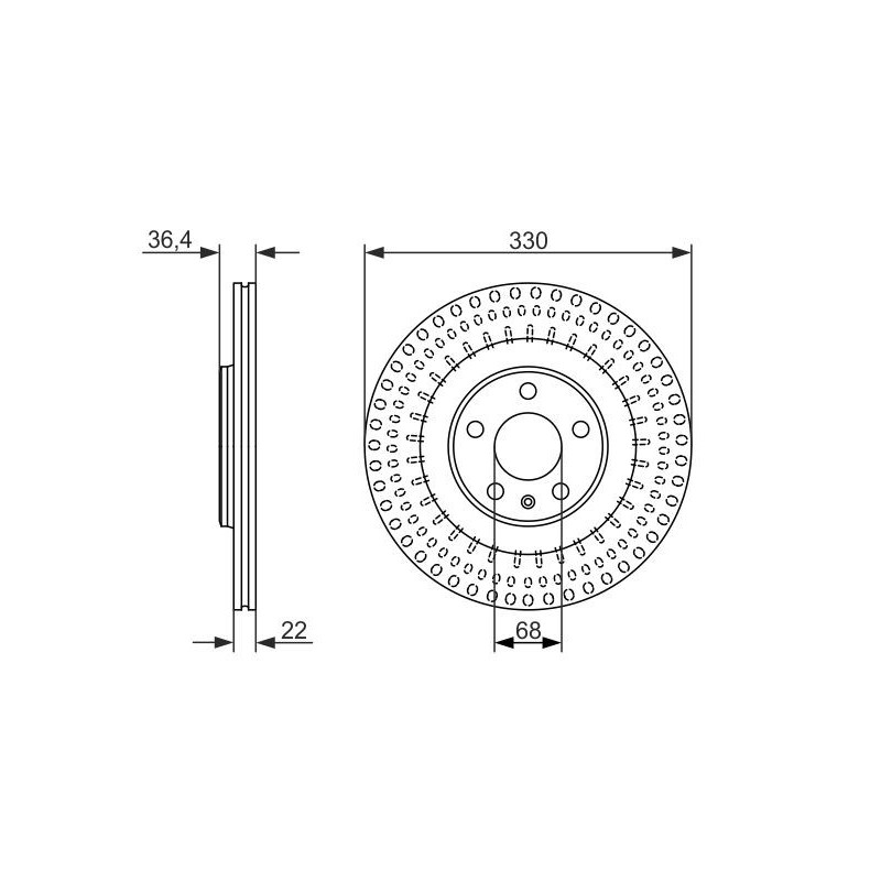 Disque de frein à l'unité BOSCH