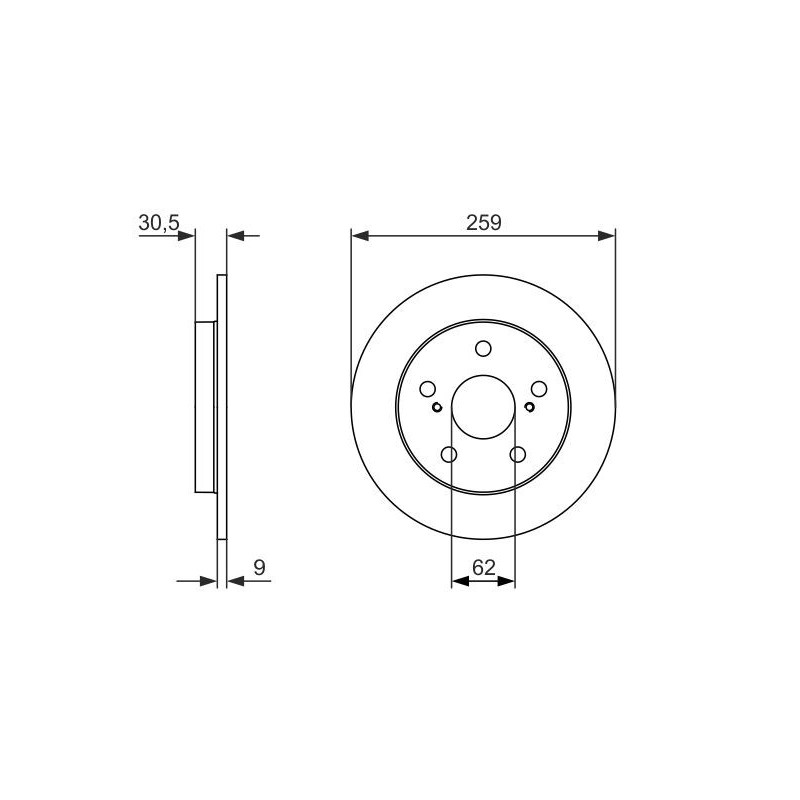 Disque de frein à l'unité BOSCH