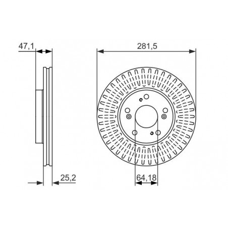 Disque de frein à l'unité BOSCH