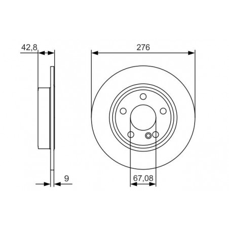 Disque de frein à l'unité BOSCH