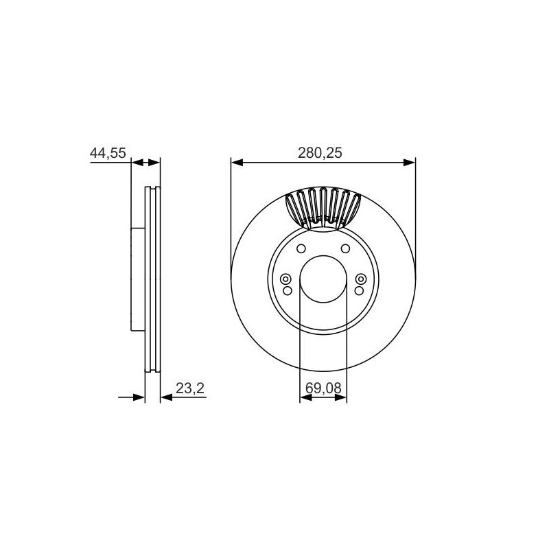 Disque de frein à l'unité BOSCH