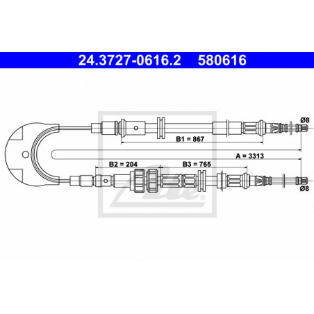 Câble de frein à main ATE