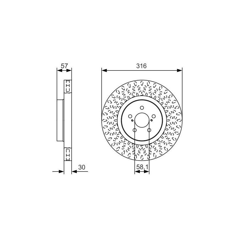 Disque de frein à l'unité BOSCH