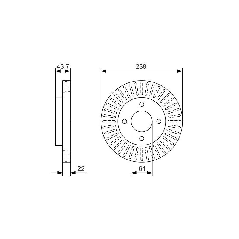 Disque de frein à l'unité BOSCH