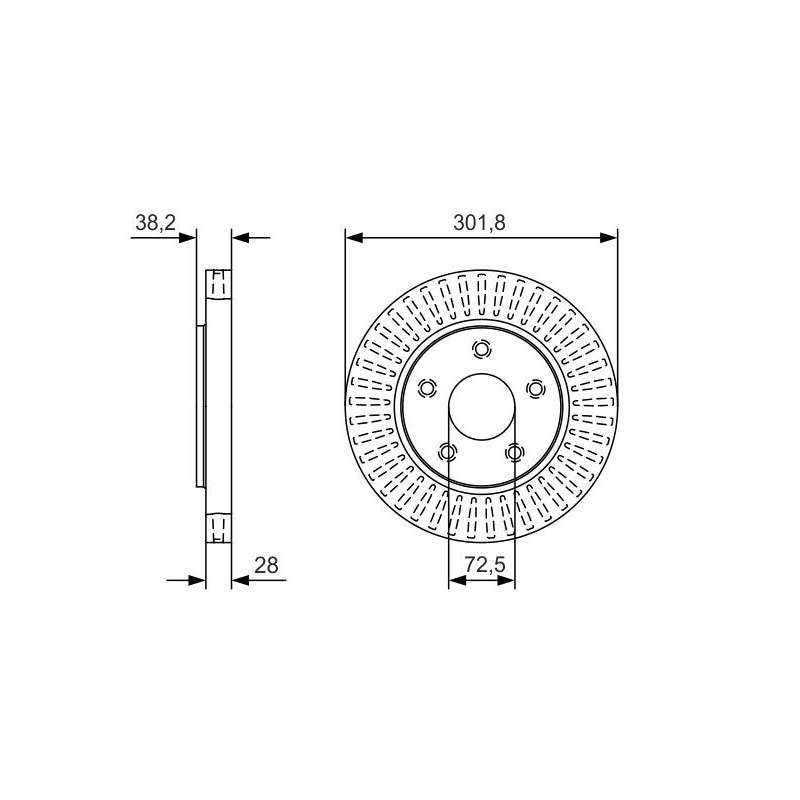 Disque de frein à l'unité BOSCH