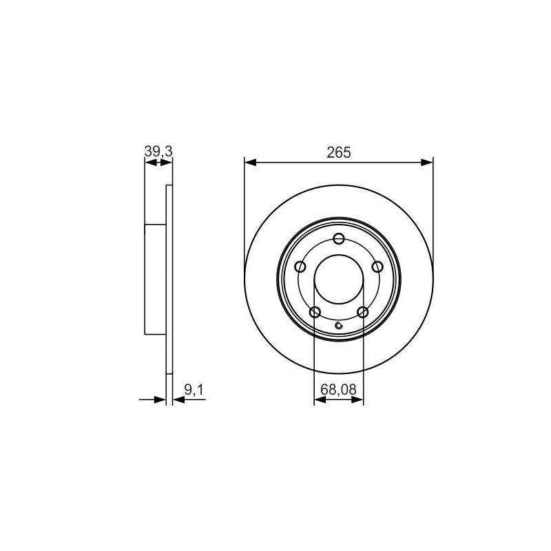 Disque de frein à l'unité BOSCH