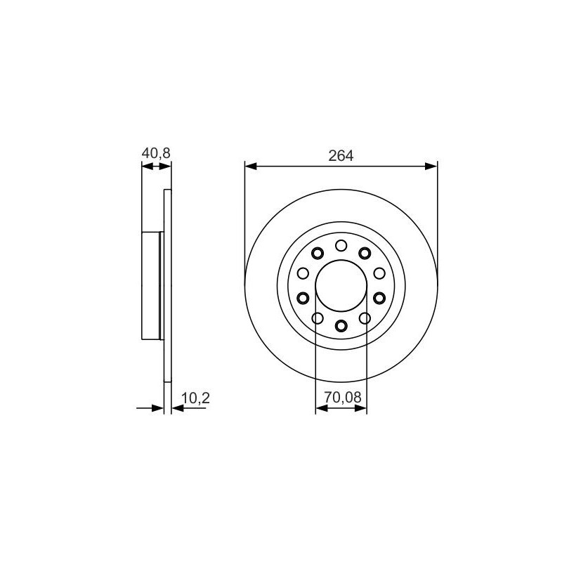 Disque de frein à l'unité BOSCH