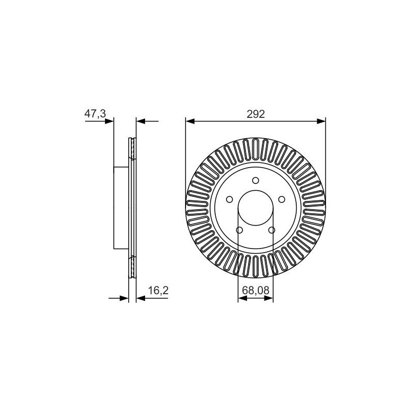 Disque de frein à l'unité BOSCH