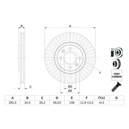 Disque de frein à l'unité...