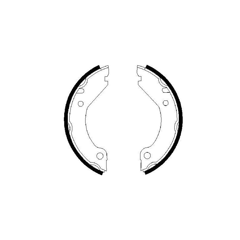 Jeu de mâchoires de frein (frein de stationnement) BOSCH