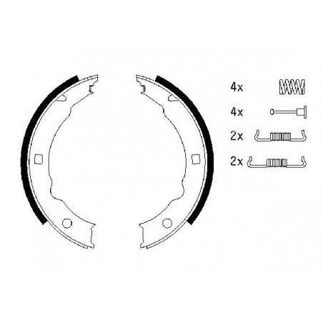 Jeu de mâchoires de frein (frein de stationnement) BOSCH