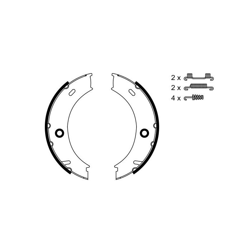 Jeu de mâchoires de frein (frein de stationnement) BOSCH