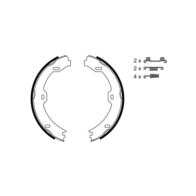 Jeu de mâchoires de frein (frein de stationnement) BOSCH