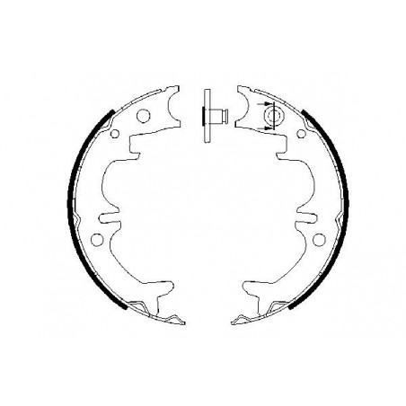 Jeu de mâchoires de frein (frein de stationnement) BOSCH