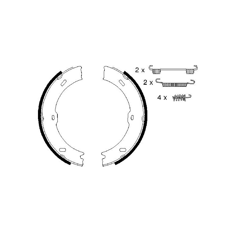 Jeu de mâchoires de frein (frein de stationnement) BOSCH