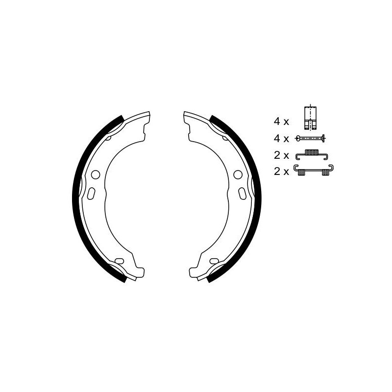 Jeu de mâchoires de frein (frein de stationnement) BOSCH