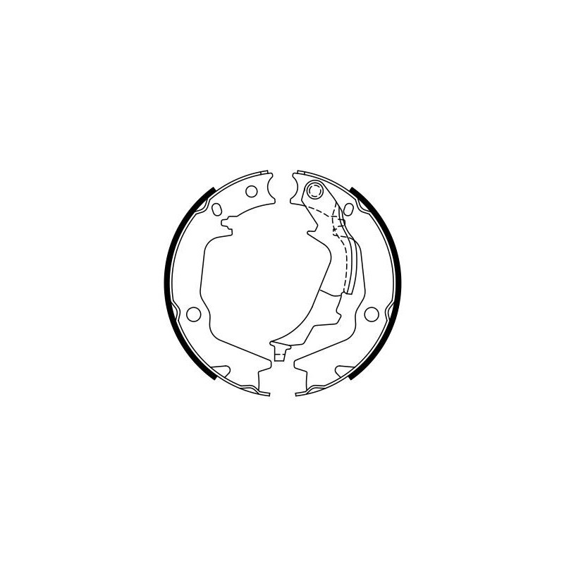 Jeu de mâchoires de frein (frein de stationnement) BOSCH